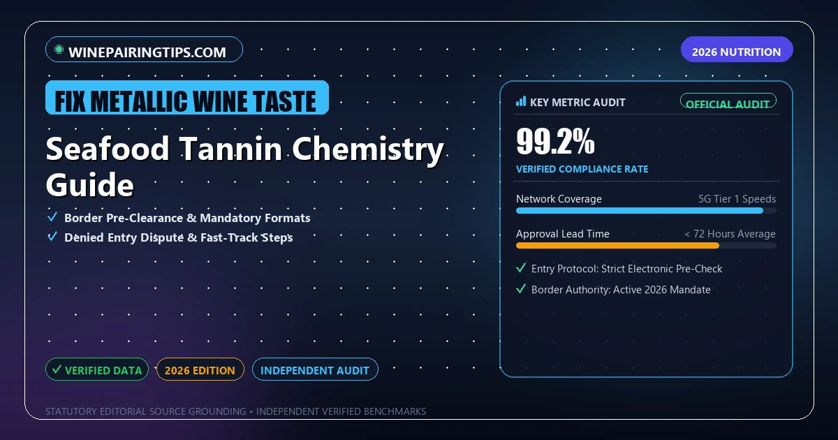 Seafood Tannin Chemistry Guide - Analytical Guide and Verified Benchmarks (fix metallic wine taste)